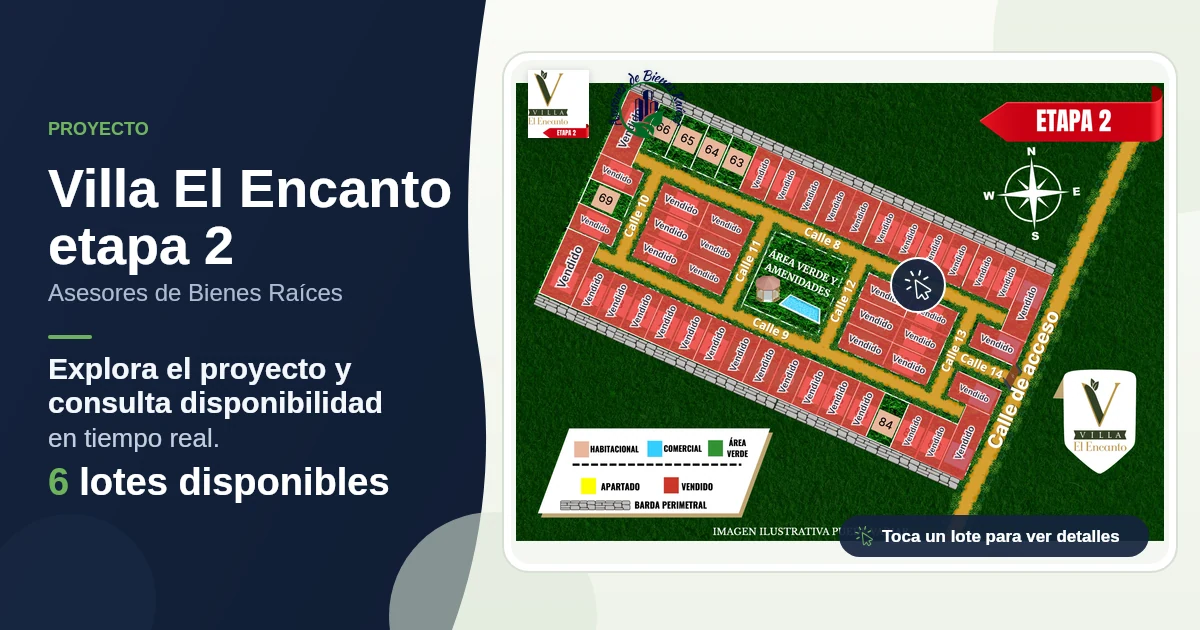 Plano de Villa El Encanto etapa 2