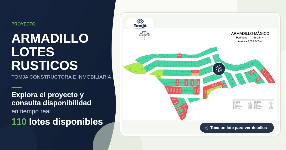 Plano de ARMADILLO LOTES RUSTICOS